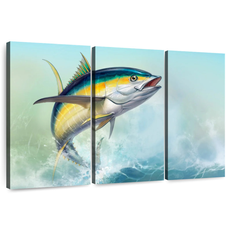 Brampt Tuna And Waves, 20" H x 33" W