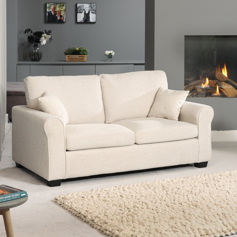 Alaziah 2 Seater Sofa Bed, Beige