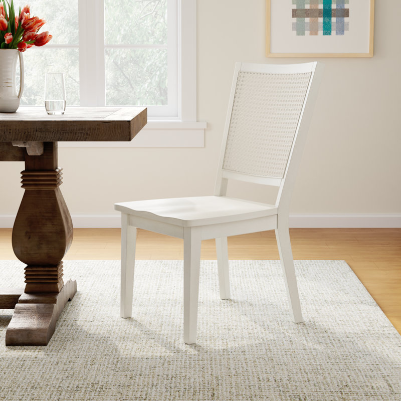 Karlie 18.9'' H Cane Back Side Chair, White Washed