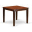 Ensemble de table de salle à manger 3 pièces pour petits espaces comprenant une table de salle à manger carrée et 2 chaises en tissu de lin, acajou-1447263917-1393820222-1393820217