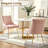 Velvet Upholstered Side Chair With Gold Legs -5490006-5489995