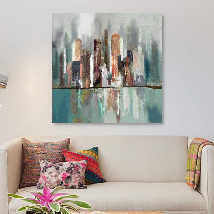 « éclairage ii », impression sur toile, H 12 po x l 12 po x P 0,75 po, Pas de tapis, Toile tendue