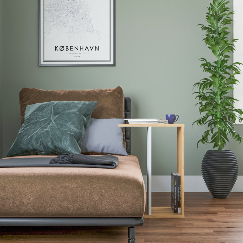 Najni End Table, Oak/White