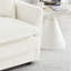 2 places et chaise, tissu chenille blanc, structure en bois massif, éponge, fauteuil d'appoint relaxant, chenille luxueuse, décoration moderne,