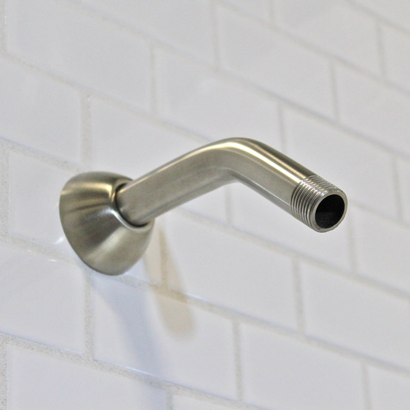 Bras de douche et bride de 7 po, Nickel brossé