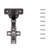 Concealed Soft Close Hinges Full overlay Frameless Soft Close - Titanium - Cabinet Door Hinges (Set of 2)
