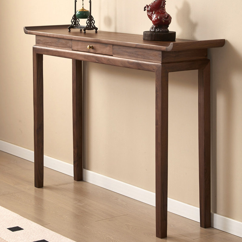 Console simple de style chinois, H 36,2 po x l 63 po x P 12,6 po