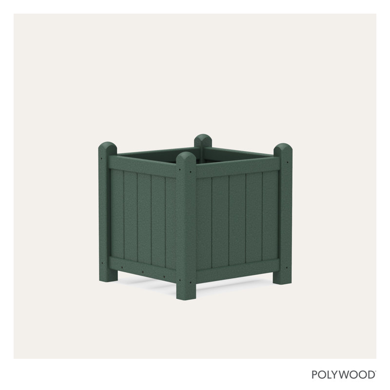 POLYWOOD Traditional Garden 16" Planter, Hunter Green