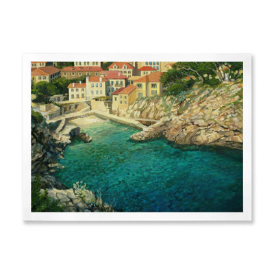 «Vintage Italian Coastal Town», reproduction sur toile