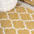Trebol Moroccan Trellis Textured Weave Yellow/Cream Indoor/Outdoor Rug-1947251623