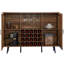 Oak Wine Cabinet With Extra Large Interior Space And Glass Holder 3d Printed Look Adjustable Rack