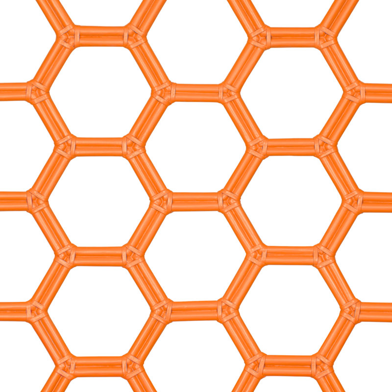 Honeycomb Bed, King, Citrus Orange