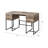 Rustic Oak & Black Finish Wirting Desk W/ USB Port