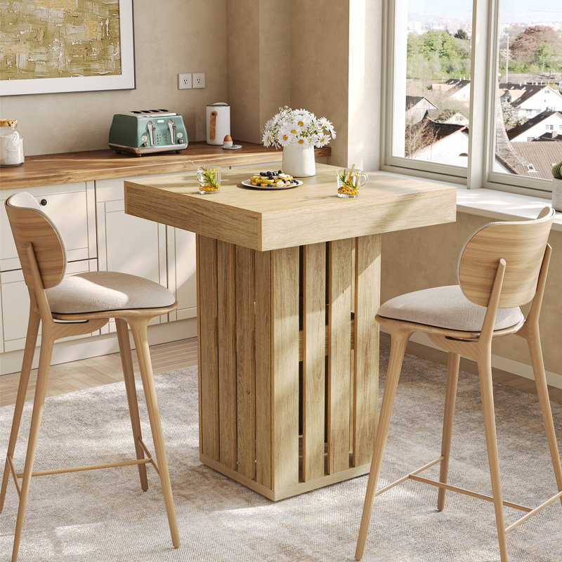 39.37" H Square Pub Height Dining Table