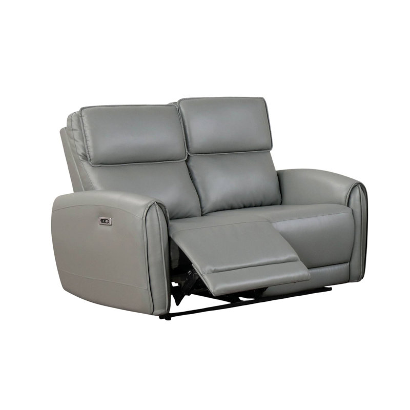 Causeuse électrique contemporaine grise 57,4 po, Gris