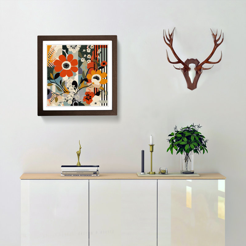 Single Picture Frame Print on Wood, Walnut