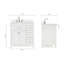 Meuble-lavabo simple 36 po avec plateau en quartz blanc Macnair-85363980