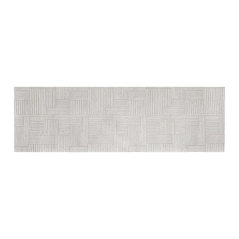 Tapis de cuisine anti-dérapant Un-Rug Organic Squares par Matterly, Tapis de couloir 1 pi 11 po x 5 pi 11 po, Brun clair