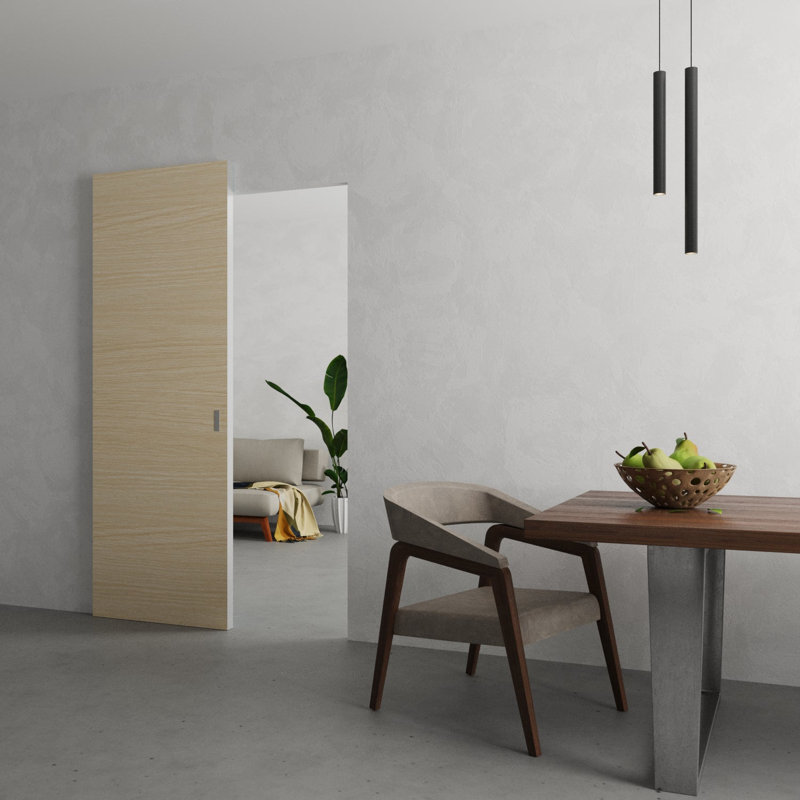 Grange cachée avec bords argentés Planum 0010, 42 po x 96 po, Chêne clair