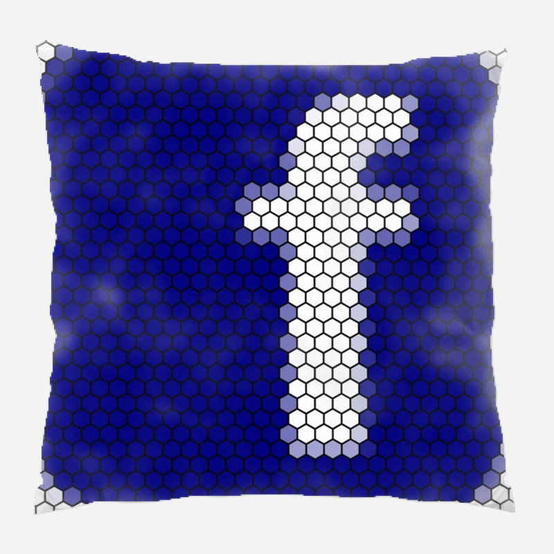 Coussin décoratif Facebook, Intérieur