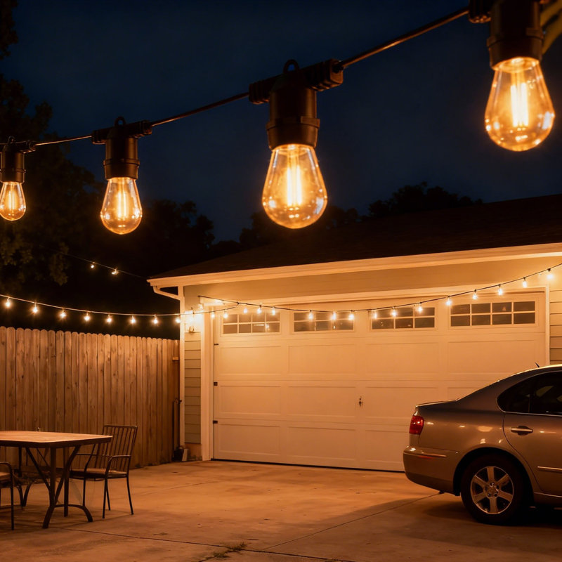 Guirlande de 49 lumières IP65 à énergie solaire avec télécommande 49 pi