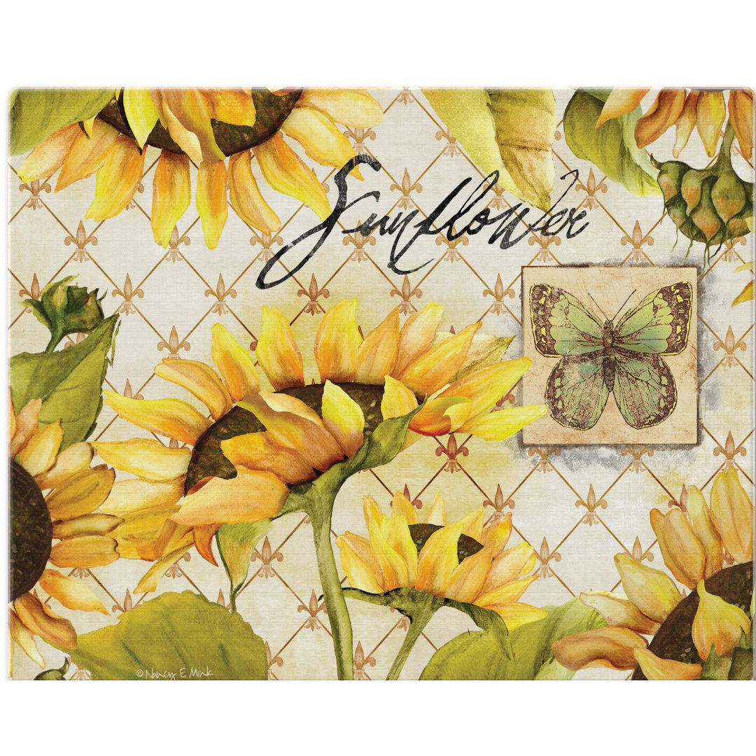 CounterArt Glass Sunflowers in Bloom Cutting Board CounterArt