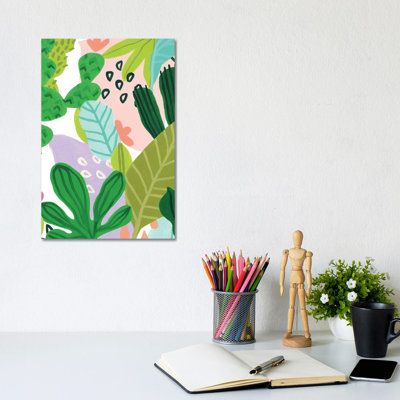 Party Plants I by June Erica Vess - Wrapped Canvas Print