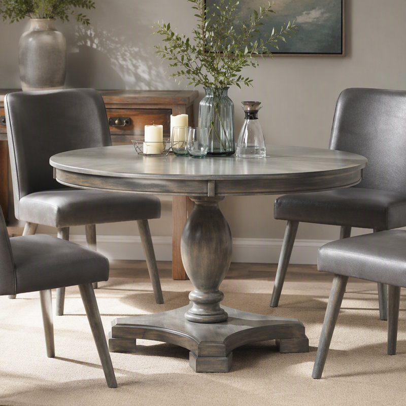 Gray Oak Finish Dining Table
