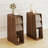23.6'' Tall Narrow End Table, Farmhouse Sofa Table With Drawer Storage (set Of 2)-609991447-636607983