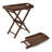1 Pcs Solid Teak Wood Tray Table 28" High Folding Table With Removable Tray Top