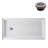 60 in. x 30 in. Alcove Acrylic Shower Base in Glossy White With Left Drain, Drain Included-115337238