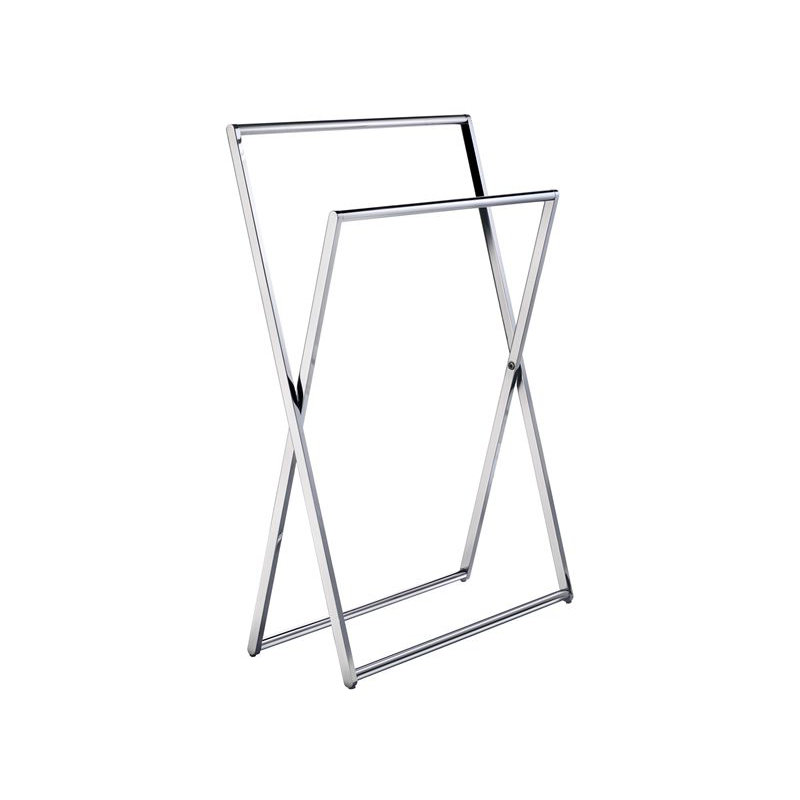 Porte-serviettes double autoportant - acier inoxydable poli 