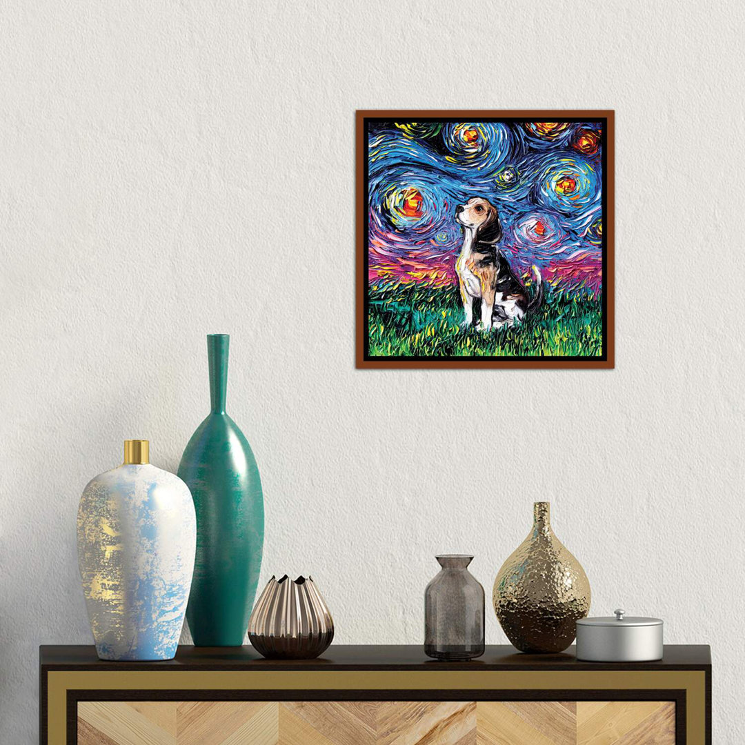 " Beagle Night " by Aja Trier Painting Print East Urban Home 