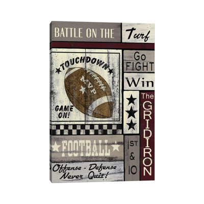 «Football Game on» par Linda Spivey - impression d'art graphique