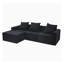 Canapé modulaire convertible convertible en microfibre-1257784183