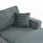 86"W Corduroy Upholstered Cloud Sleeper Sofa Bed Glauser Deep Seat Oversized Chaise Lounge Indoor-1401071799