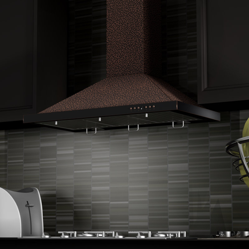 ZLINE 36" Designer Series Fingerprint Resistant Stainless Steel Convertible Vent Wall Mount Range Hood (8KBS-36)