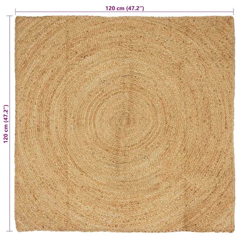 Solid Colour Standard Area Rug, Square 120 cm