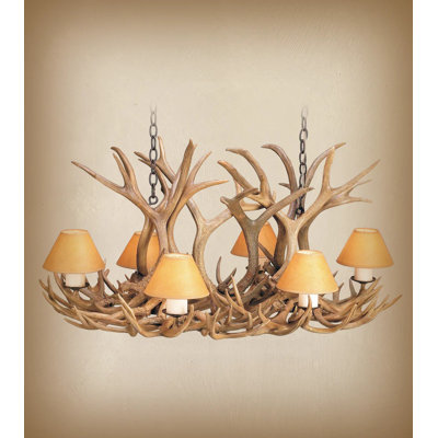 Lustre classique à 6 lumières Rieke Antler