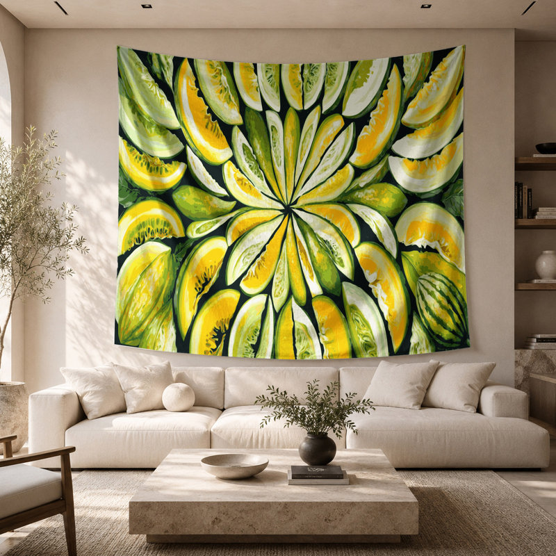 Tapisserie murale Fruit Santa Claus Melon, 68 po x 80 po