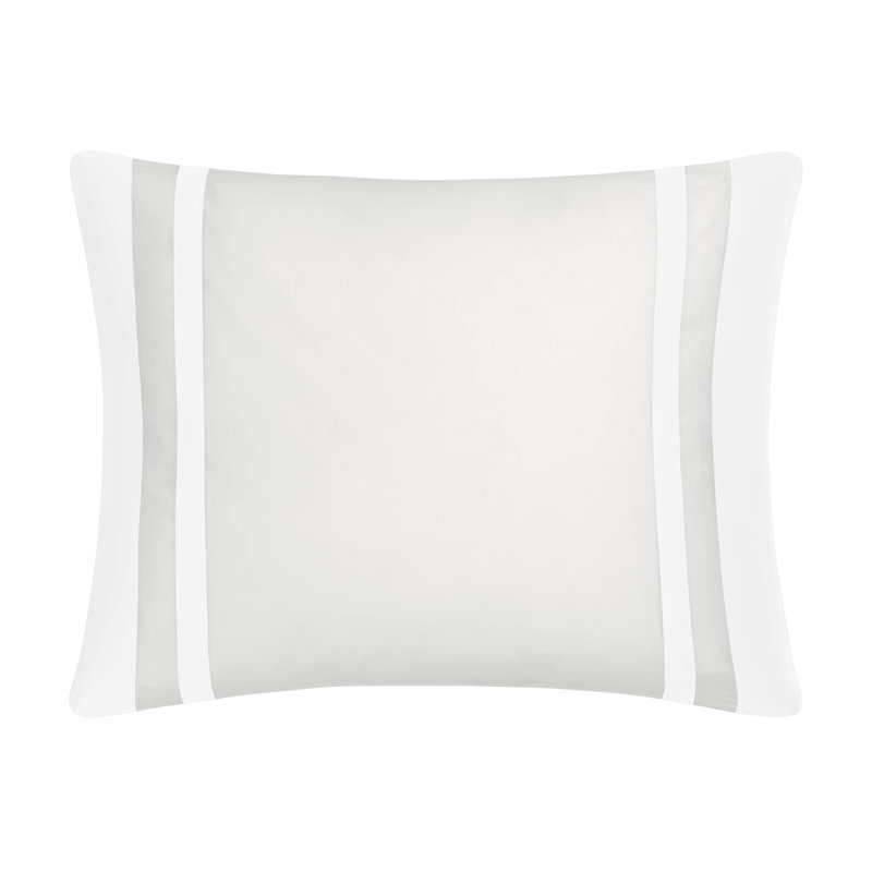 Savoy Sham, King, Oyster/White