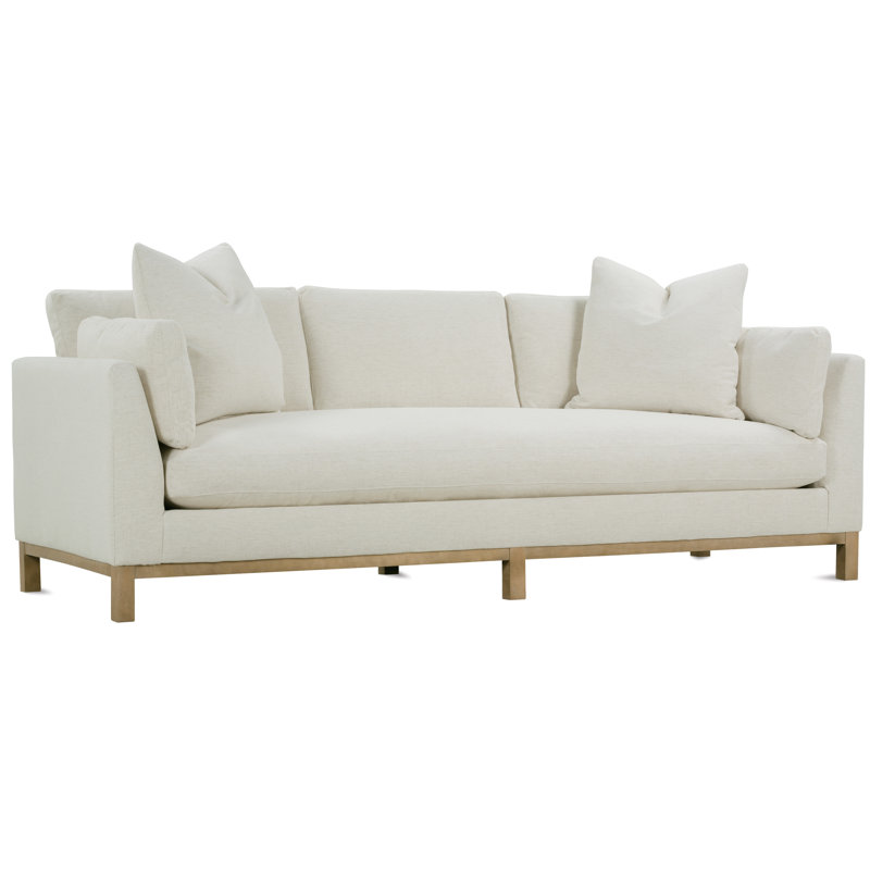 Boden 99'' Sofa Bench Cushion, Cream Polyester Blend