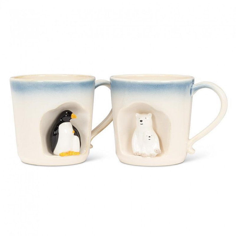 Ombre With Polar Bears Tapered Mug
