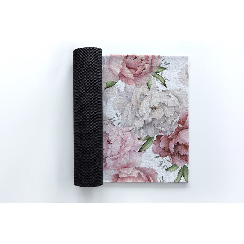 Non-Slip Floral Outdoor Doormat