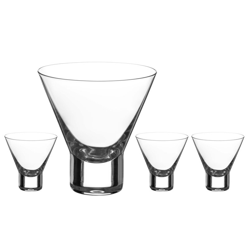 240ml Handmade Crystal Martini Glass, 4