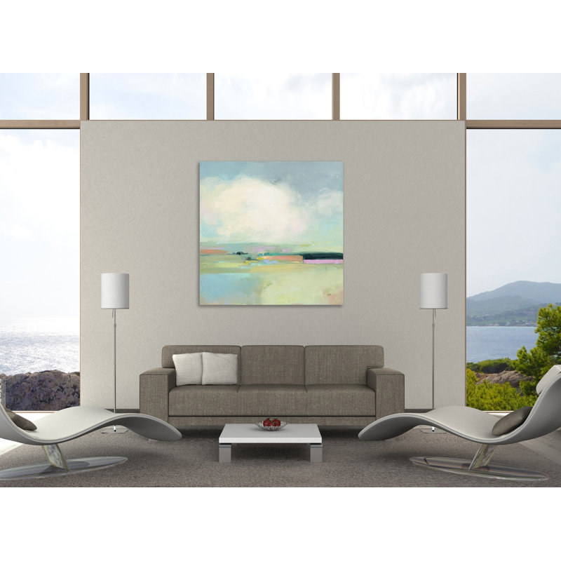 «Colorful Horizon I», toile tendue par Julia Purinton, H 18 po x l 18 po x P 1,5 po