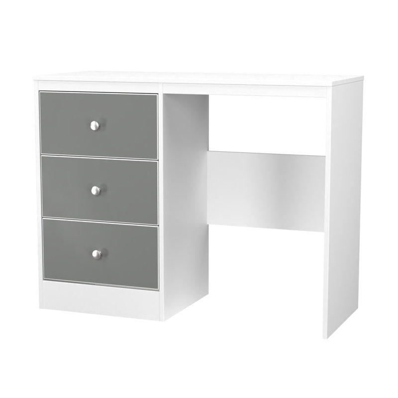 Bhargavi 3 Drawer Vanity (Ready Assembled), Uniform Grey/White