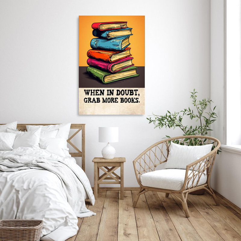 «When In Dououte Grab More», reproduction d'art graphique sur toile tendue, H 36 po x l 24 po x P 1,25 po