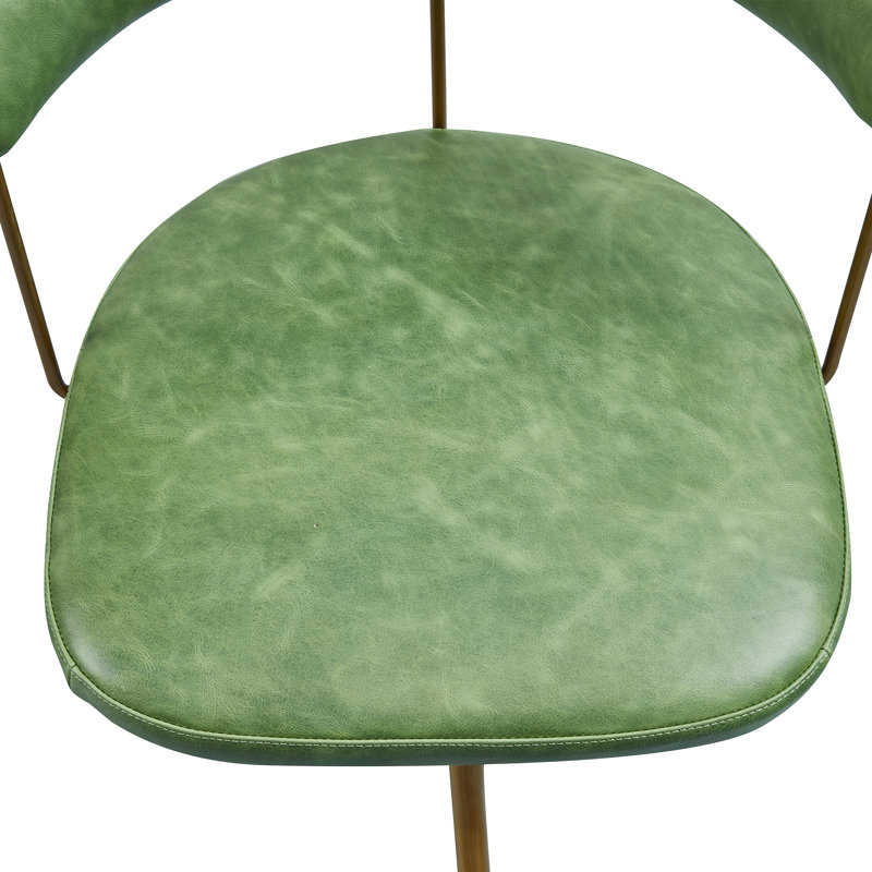 Avante Genuine Leather Swivel Task Chair, Green