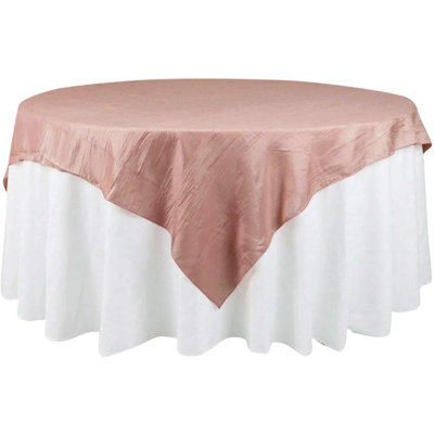 Nappe en taffetas plissé accordéon 72 "x 72", nappe carrée